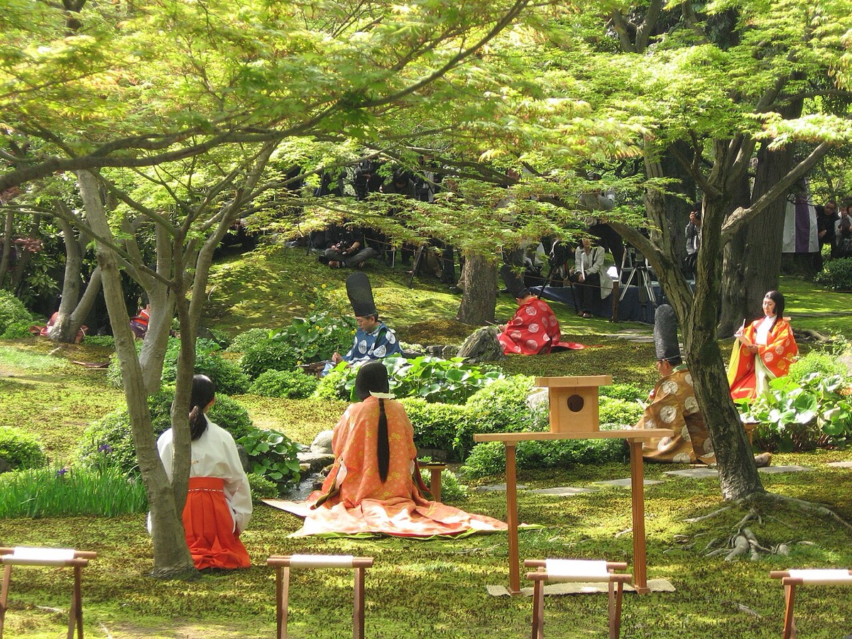 Kyokusui no Utage (Winding Stream Poetry Party) at Jonangu Shrine